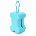 Silicone Poop Bag Holder - Bone, Blue