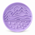 Silicone Slow-Feeder Lick Mat - Mountains, Lavender