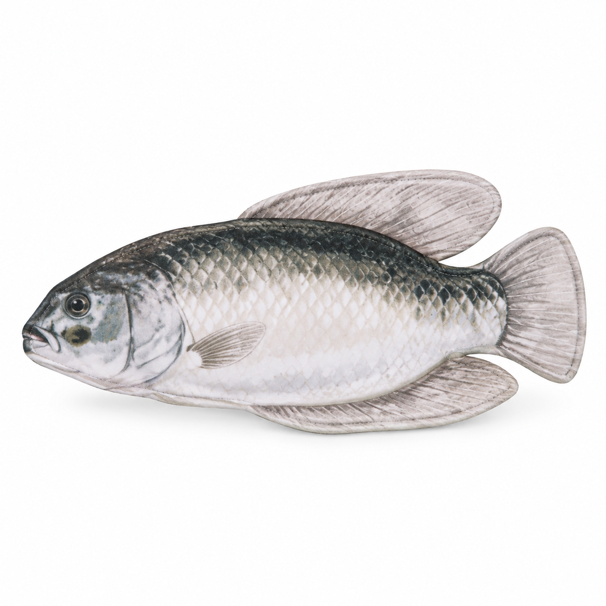 Silver Realistic Crinkle Fish Dog Toy