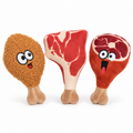 TPR Bone Meat Plush Dog Toy