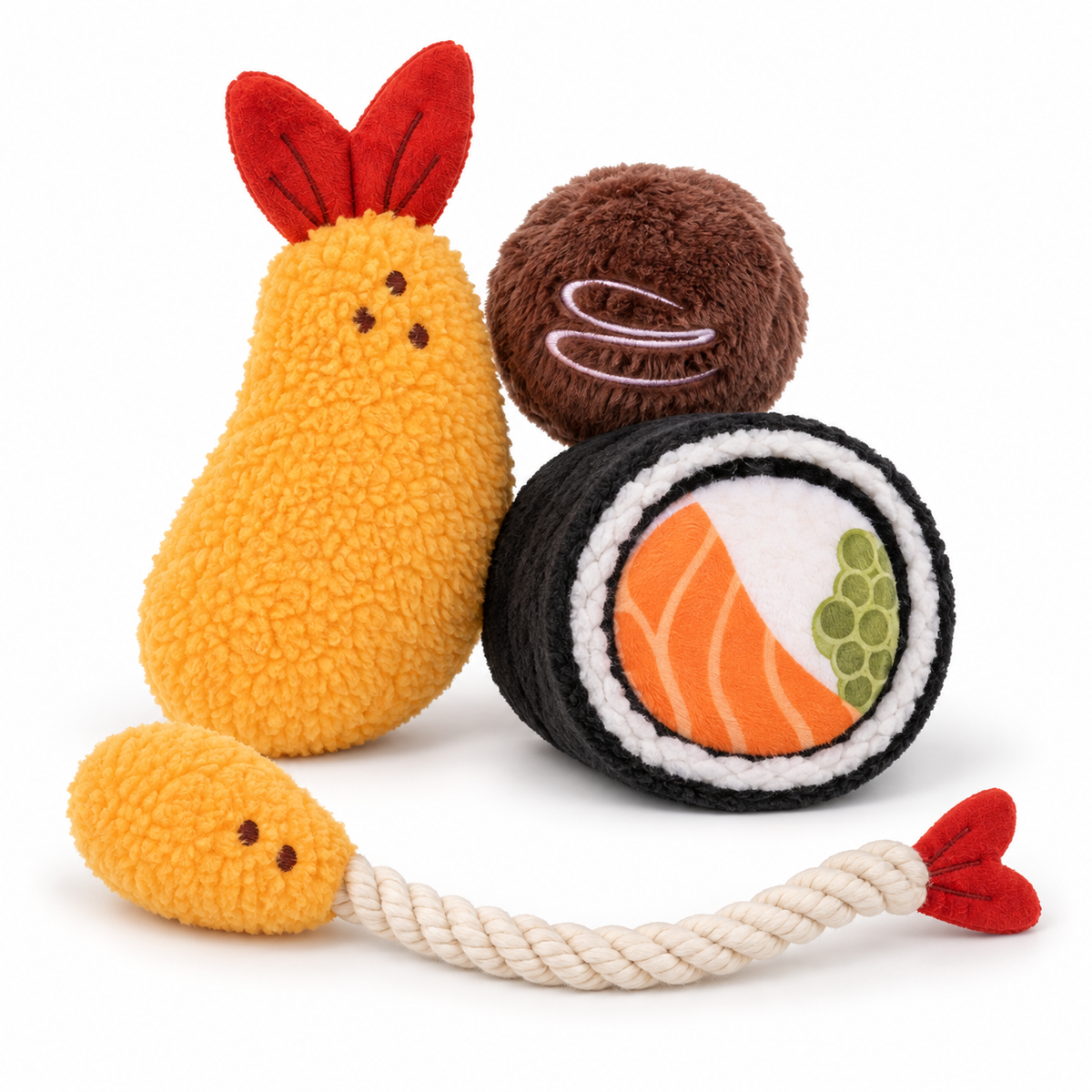 Shrimp Sushi Roll Interactive Dog Toy